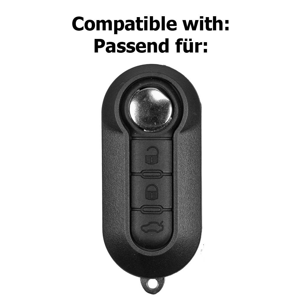 Auto Schlüssel Hülle Silikon Schutz Cover Pink kompatibel mit FIAT Ducato 500 Punto Peugeot Boxer Citroen Jumper Qubo Doblo Bravo 500C 500L OPEL Com