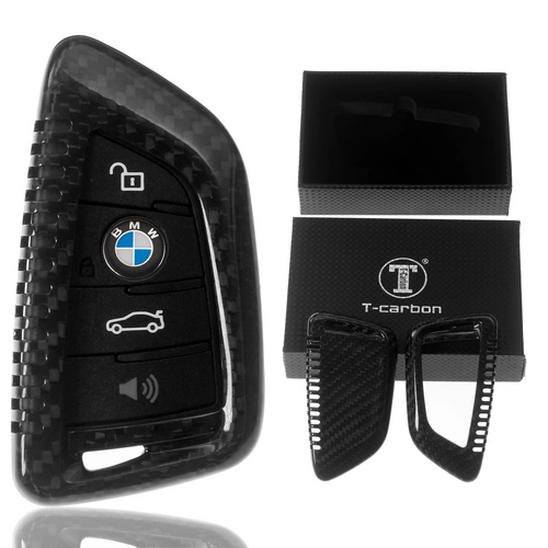 Auto Schlüssel Echt Carbon Schutz Hülle Hardcover Schwarz kompatibel mit BMW X5 F15 X6 F16 2er F45 F46 F48 KEYLESS SMARTKEY Auto Schlüssel Echt Carbon Schutz Hülle Hardcover Schwarz kompatibel mit BMW X5 F15 X6 F16 2er F45 F46 F48 KEYLESS SMARTKEY