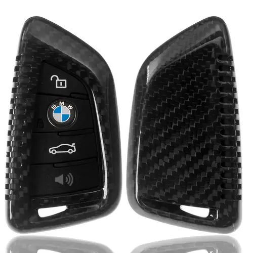 Auto Schlüssel Echt Carbon Schutz Hülle Hardcover Schwarz kompatibel mit BMW X5 F15 X6 F16 2er F45 F46 F48 KEYLESS SMARTKEY Auto Schlüssel Echt Carbon Schutz Hülle Hardcover Schwarz kompatibel mit BMW X5 F15 X6 F16 2er F45 F46 F48 KEYLESS SMARTKEY