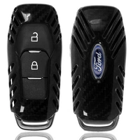 Auto Schlüssel Echt Carbon Schutz Hülle Hardcover Schwarz kompatibel mit Ford Fiesta VII Mondeo V KA+ Grand C-Max KEYLESS SMARTKEY Auto Schlüssel Echt Carbon Schutz Hülle Hardcover Schwarz kompatibel mit Ford Fiesta VII Mondeo V KA+ Grand C-Max KEYLESS SMARTKEY