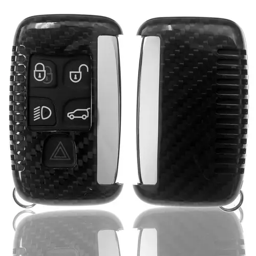Auto Schlüssel Echt Carbon Schutz Hülle Hardcover Schwarz kompatibel mit Land Rover Evogue LV DisHardcovery 4 KEYLESS SMARTKEY Auto Schlüssel Echt Carbon Schutz Hülle Hardcover Schwarz kompatibel mit Land Rover Evogue LV DisHardcovery 4 KEYLESS SMARTKEY