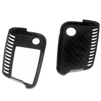 Auto Schlüssel Echt Carbon Schutz Hülle Hardcover Schwarz kompatibel mit VW Polo 6R 6C AW Golf AU Jetta VI Klappschlüssel Auto Schlüssel Echt Carbon Schutz Hülle Hardcover Schwarz kompatibel mit VW Polo 6R 6C AW Golf AU Jetta VI Klappschlüssel