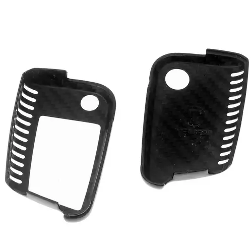 Auto Schlüssel Echt Carbon Schutz Hülle Hardcover Schwarz kompatibel mit VW Polo 6R 6C AW Golf AU Jetta VI Klappschlüssel Auto Schlüssel Echt Carbon Schutz Hülle Hardcover Schwarz kompatibel mit VW Polo 6R 6C AW Golf AU Jetta VI Klappschlüssel