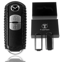 Auto Schlüssel Echt Carbon Schutz Hülle Hardcover Schwarz kompatibel mit Mazda 2 3 6 CX-3 CX-5 MX-5 KEYLESS SMARTKEY Auto Schlüssel Echt Carbon Schutz Hülle Hardcover Schwarz kompatibel mit Mazda 2 3 6 CX-3 CX-5 MX-5 KEYLESS SMARTKEY