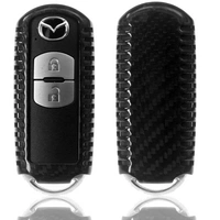 Auto Schlüssel Echt Carbon Schutz Hülle Hardcover Schwarz kompatibel mit Mazda 2 3 6 CX-3 CX-5 MX-5 KEYLESS SMARTKEY Auto Schlüssel Echt Carbon Schutz Hülle Hardcover Schwarz kompatibel mit Mazda 2 3 6 CX-3 CX-5 MX-5 KEYLESS SMARTKEY