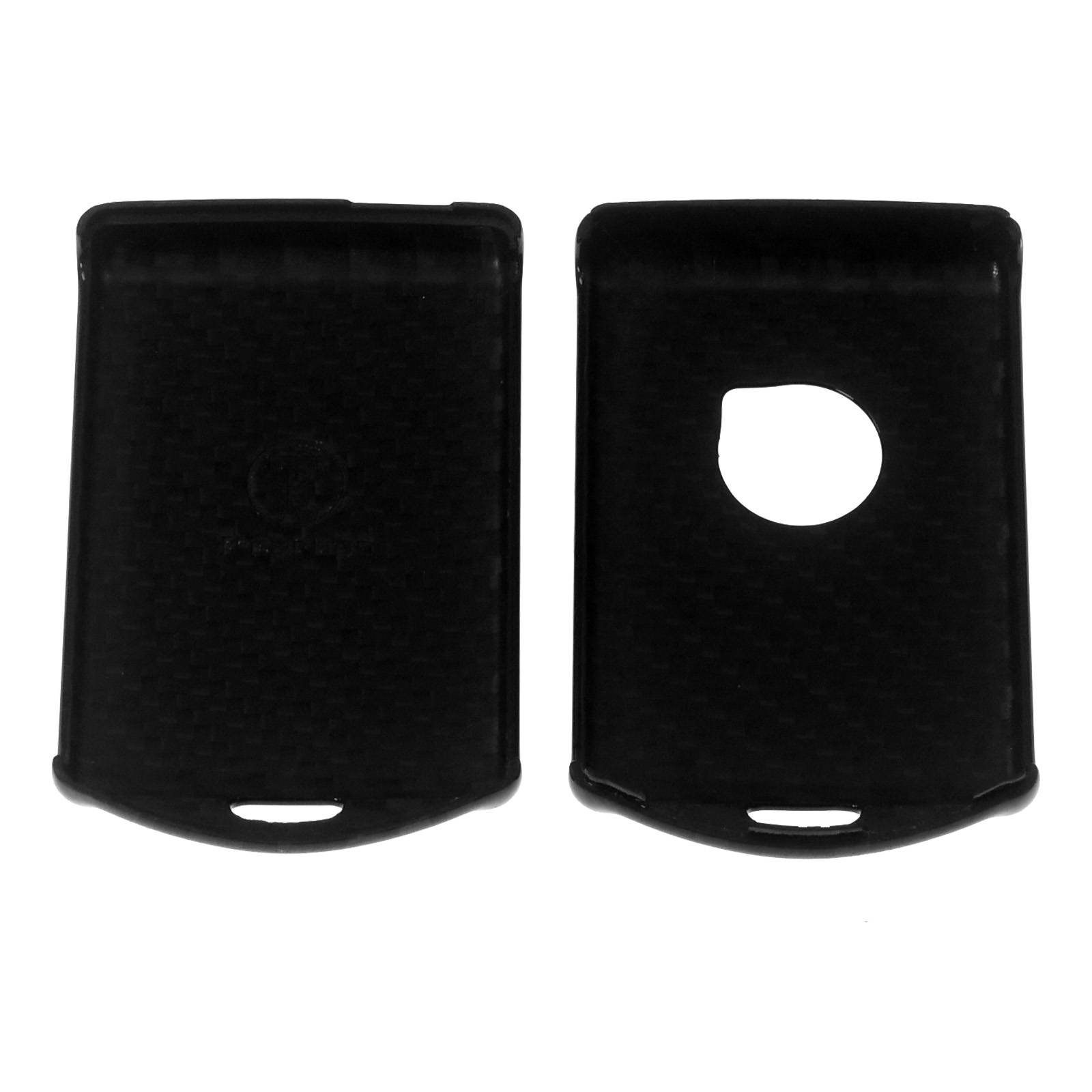 Auto Schlüssel Echt Carbon Schutz Hülle Hardcover Schwarz kompatibel mit Volvo S60 V60 S90 XC40 XC60 XC90 KEYLESS SMARTKEY