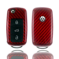 Auto Schlüssel Glasfaserverstärkte Schutz Hülle Hardcover Rot Carbon-Optik kompatibel mit VW UP Polo 6R Beetle 5C Golf 1K AU Jetta Klappschlüssel Auto Schlüssel Glasfaserverstärkte Schutz Hülle Hardcover Rot Carbon-Optik kompatibel mit VW UP Polo 6R Beetle 5C Golf 1K AU Jetta Klappschlüssel