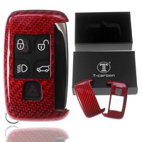 Auto Schlüssel Glasfaserverstärkte Schutz Hülle Hardcover Rot Carbon-Optik kompatibel mit Land Rover Evogue LV DisHardcovery 4 KEYLESS SMARTKEY Auto Schlüssel Glasfaserverstärkte Schutz Hülle Hardcover Rot Carbon-Optik kompatibel mit Land Rover Evogue LV DisHardcovery 4 KEYLESS SMARTKEY