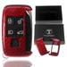 Auto Schlüssel Glasfaserverstärkte Schutz Hülle Hardcover Rot Carbon-Optik kompatibel mit Land Rover Evogue LV DisHardcovery 4 KEYLESS SMARTKEY Auto Schlüssel Glasfaserverstärkte Schutz Hülle Hardcover Rot Carbon-Optik kompatibel mit Land Rover Evogue LV DisHardcovery 4 KEYLESS SMARTKEY