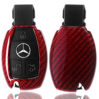 Auto Schlüssel Glasfaserverstärkte Schutz Hülle Hardcover Rot Carbon-Optik kompatibel mit Mercedes Benz C117 X117 C190 C207 A207 C292 Smartkey Auto Schlüssel Glasfaserverstärkte Schutz Hülle Hardcover Rot Carbon-Optik kompatibel mit Mercedes Benz C117 X117 C190 C207 A207 C292 Smartkey