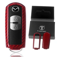 Auto Schlüssel Glasfaserverstärkte Schutz Hülle Hardcover Rot Carbon-Optik kompatibel mit Mazda 2 3 6 CX-3 CX-5 MX-5 KEYLESS SMARTKEY Auto Schlüssel Glasfaserverstärkte Schutz Hülle Hardcover Rot Carbon-Optik kompatibel mit Mazda 2 3 6 CX-3 CX-5 MX-5 KEYLESS SMARTKEY