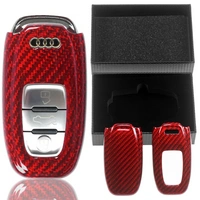Auto Schlüssel Glasfaserverstärkte Schutz Hülle Hardcover Rot Carbon-Optik kompatibel mit Audi A4 8K A5 8T 8F A6 A7 C7 R8 Q5 8R A8 KEYLESS SMARTKEY Auto Schlüssel Glasfaserverstärkte Schutz Hülle Hardcover Rot Carbon-Optik kompatibel mit Audi A4 8K A5 8T 8F A6 A7 C7 R8 Q5 8R A8 KEYLESS SMARTKEY