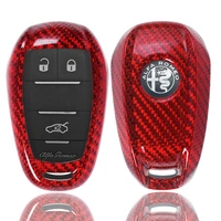 Auto Schlüssel Glasfaserverstärkte Schutz Hülle Hardcover Rot Carbon-Optik kompatibel mit ALFA Romeo Guiletta Guilia Stelvio KEYLESS SMARTKEY Auto Schlüssel Glasfaserverstärkte Schutz Hülle Hardcover Rot Carbon-Optik kompatibel mit ALFA Romeo Guiletta Guilia Stelvio KEYLESS SMARTKEY