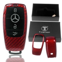 Auto Schlüssel Glasfaserverstärkte Schutz Hülle Hardcover Rot Carbon-Optik kompatibel mit Mercedes Benz W213 S213 C238 A238 W238 W242 KEYLESS SMART Auto Schlüssel Glasfaserverstärkte Schutz Hülle Hardcover Rot Carbon-Optik kompatibel mit Mercedes Benz W213 S213 C238 A238 W238 W242 KEYLESS SMART