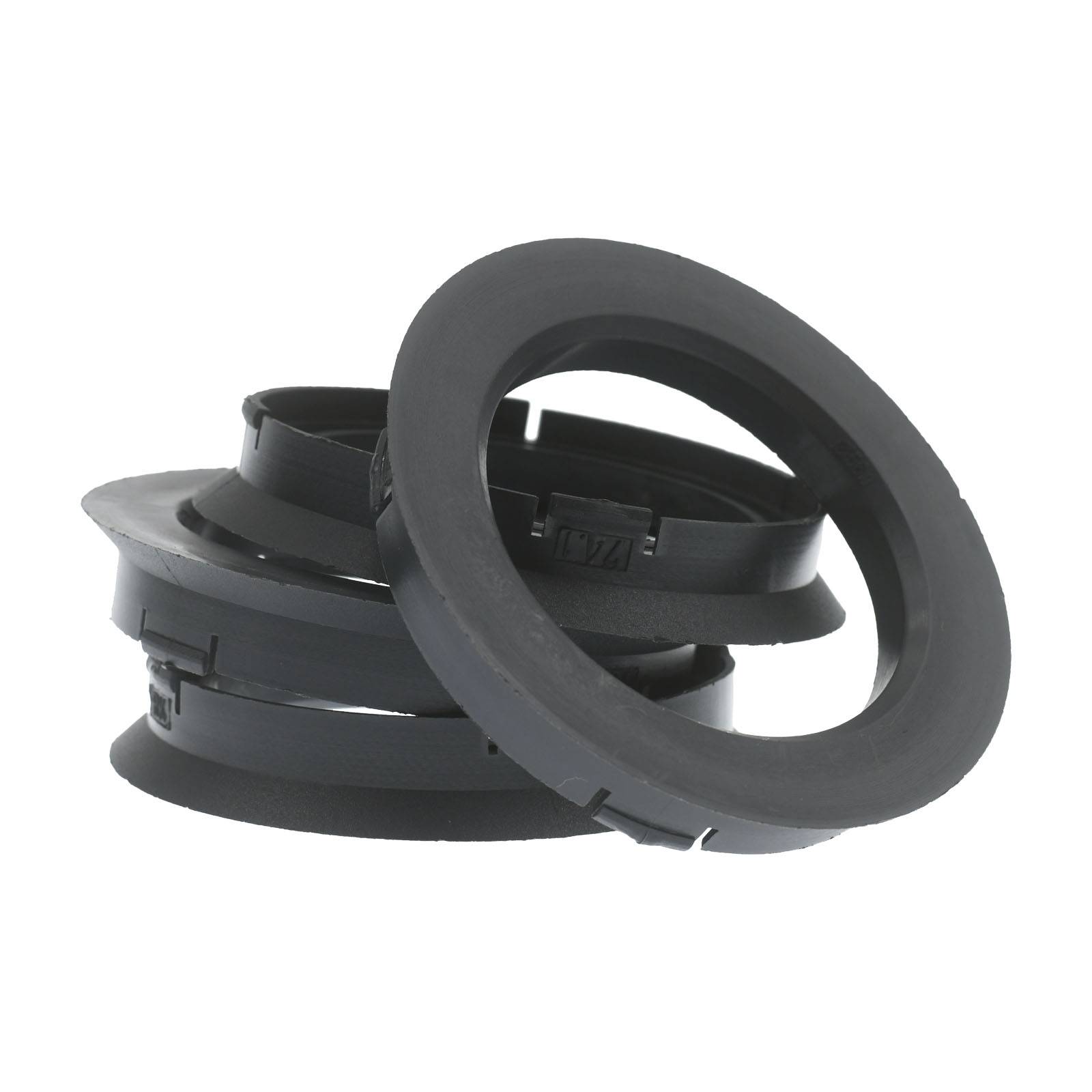 4x BRANDT Zentrierringe 74,1 x 56,1 mm Dunkelgrau Radnabe Felgen Ringe + 1x Reifen Kreide Fett Stift