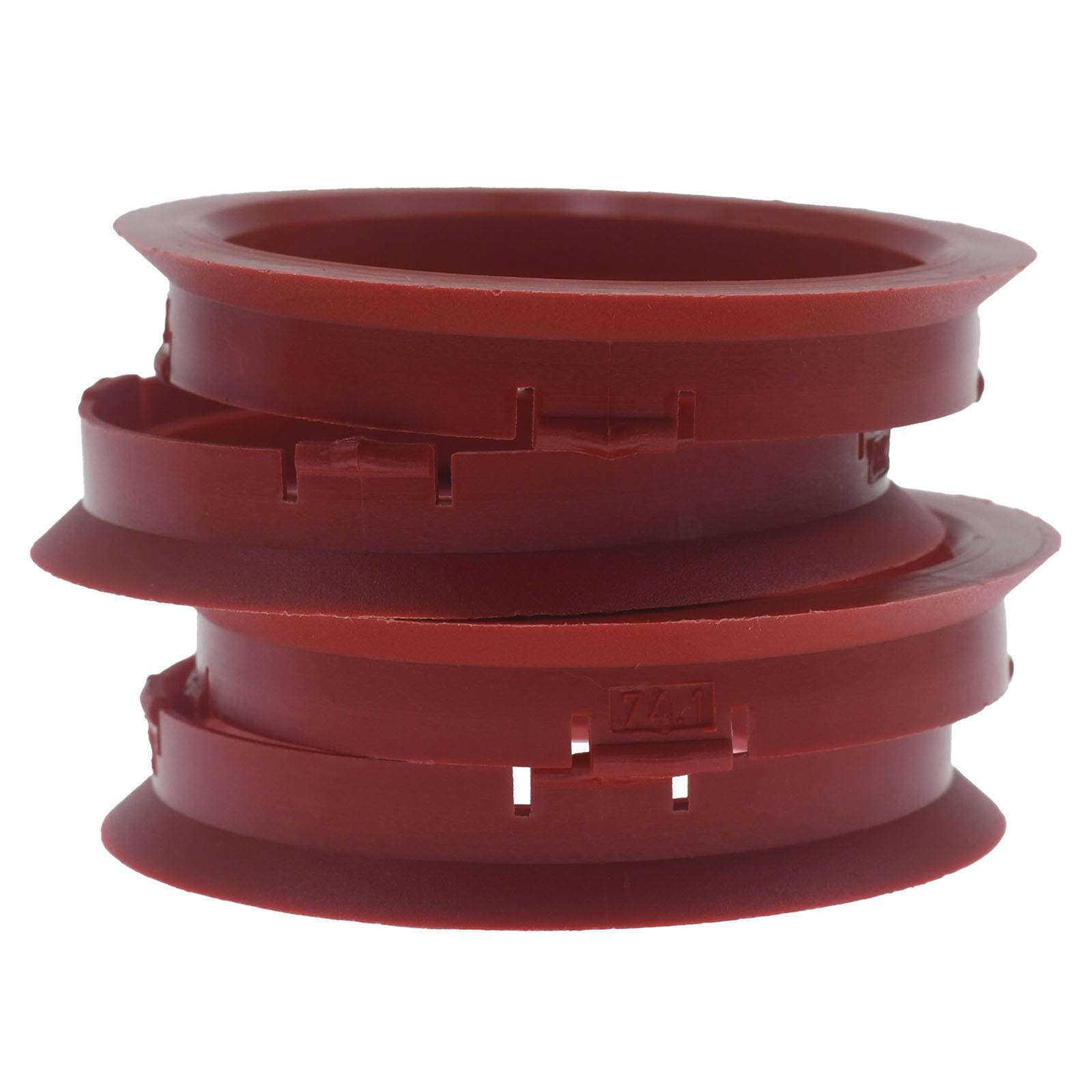 4x BRANDT Zentrierringe 74,1 x 64,1 mm Dunkelrot Radnabe Felgen Ringe