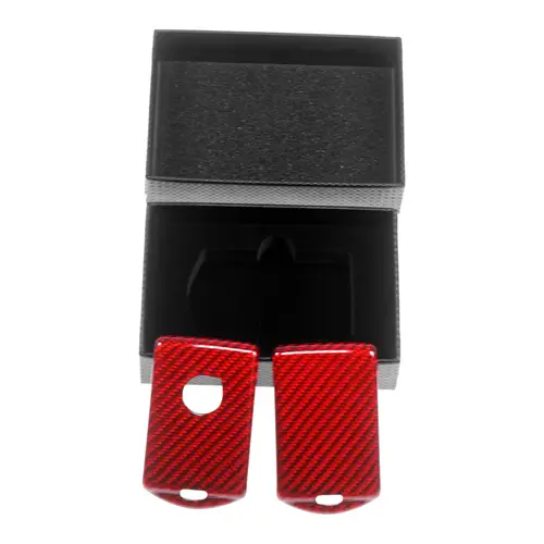 Auto Schlüssel Glasfaserverstärkte Schutz Hülle Hardcover Rot Carbon-Optik kompatibel mit Volvo S60 V60 S90 XC40 XC60 XC90 KEYLESS SMARTKEY Auto Schlüssel Glasfaserverstärkte Schutz Hülle Hardcover Rot Carbon-Optik kompatibel mit Volvo S60 V60 S90 XC40 XC60 XC90 KEYLESS SMARTKEY