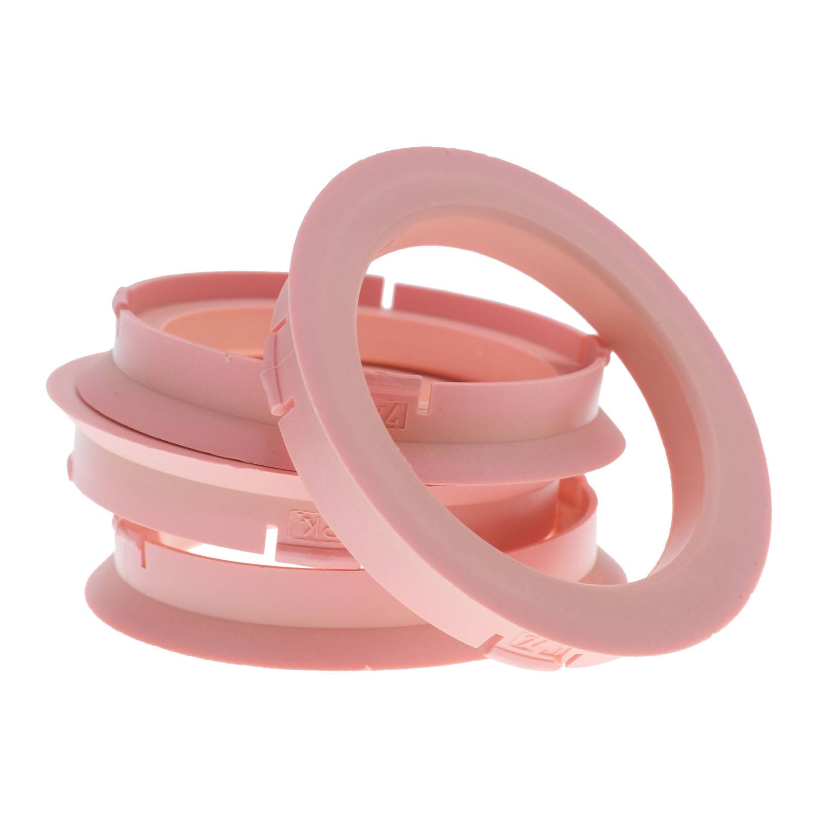4x BRANDT Zentrierringe 74,1 x 60,1 mm Rosa Radnabe Felgen Ringe