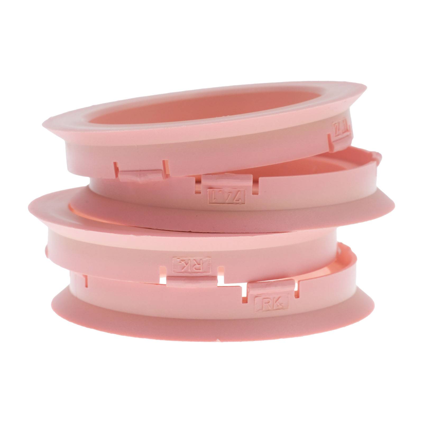 4x BRANDT Zentrierringe 74,1 x 60,1 mm Rosa Radnabe Felgen Ringe