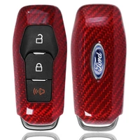 Auto Schlüssel Glasfaserverstärkte Schutz Hülle Hardcover Rot Carbon-Optik kompatibel mit Ford Fiesta VII Mondeo KA+ Grand C-Max Kuga KEYLESS SMART Auto Schlüssel Glasfaserverstärkte Schutz Hülle Hardcover Rot Carbon-Optik kompatibel mit Ford Fiesta VII Mondeo KA+ Grand C-Max Kuga KEYLESS SMART