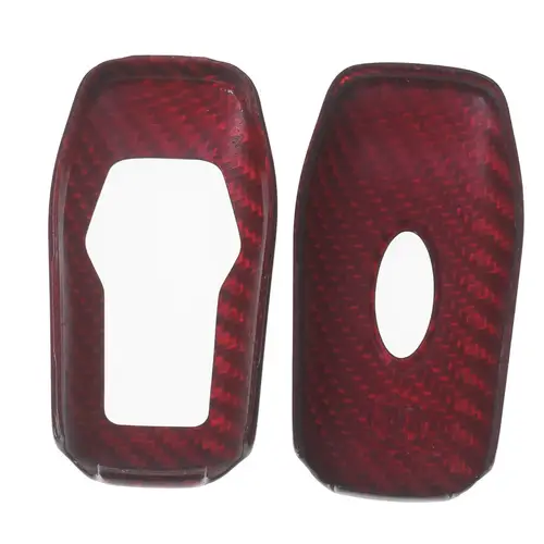 Auto Schlüssel Glasfaserverstärkte Schutz Hülle Hardcover Rot Carbon-Optik kompatibel mit Ford Fiesta VII Mondeo KA+ Grand C-Max Kuga KEYLESS SMART Auto Schlüssel Glasfaserverstärkte Schutz Hülle Hardcover Rot Carbon-Optik kompatibel mit Ford Fiesta VII Mondeo KA+ Grand C-Max Kuga KEYLESS SMART