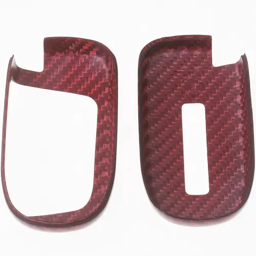 Auto Schlüssel Glasfaserverstärkte Schutz Hülle Hardcover Rot Carbon-Optik kompatibel mit JEEP Compass Renegade KEYLESS SMARTKEY Auto Schlüssel Glasfaserverstärkte Schutz Hülle Hardcover Rot Carbon-Optik kompatibel mit JEEP Compass Renegade KEYLESS SMARTKEY