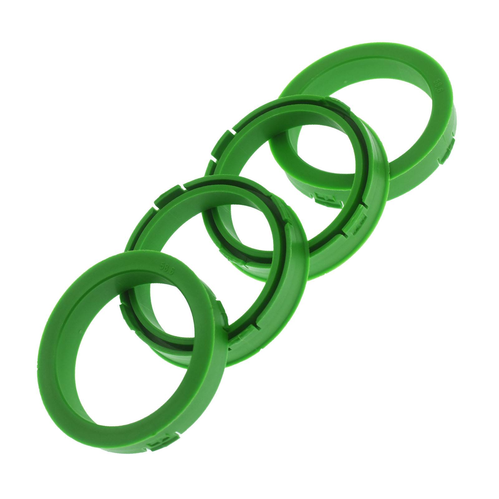 4x BRANDT Zentrierringe 73,1 x 58,6 mm Hellgrün Radnabe Felgen Ringe