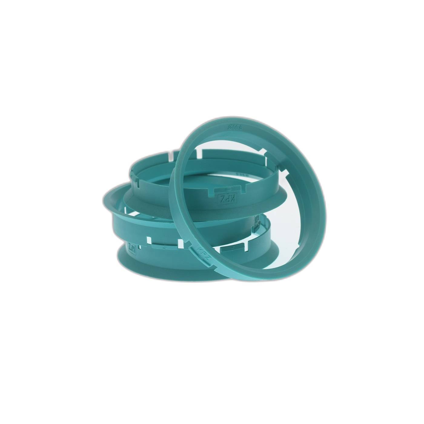 4x BRANDT Zentrierringe 70,0 x 66,6 mm türkis Radnabe Felgen Ringe