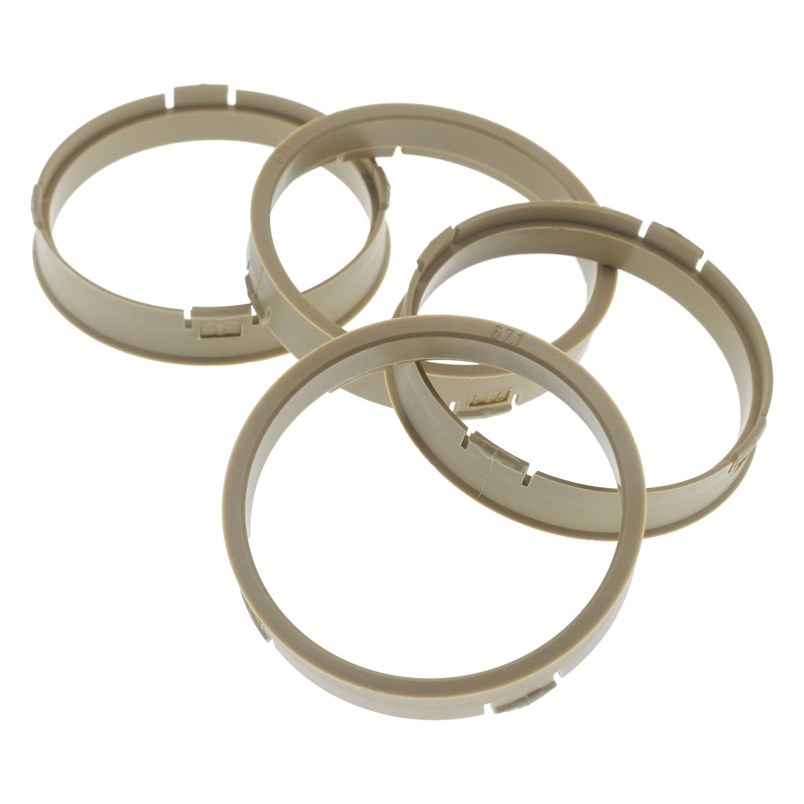 4x BRANDT Zentrierringe 73,1 x 67,1 mm Beige Radnabe Felgen Ringe