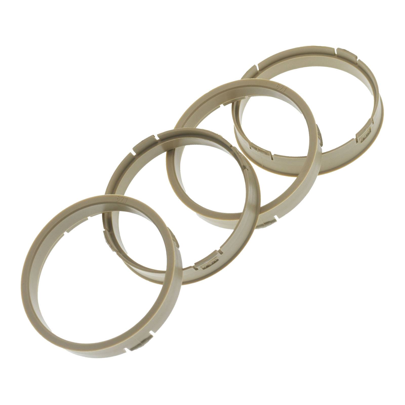 4x BRANDT Zentrierringe 73,1 x 67,1 mm Beige Radnabe Felgen Ringe