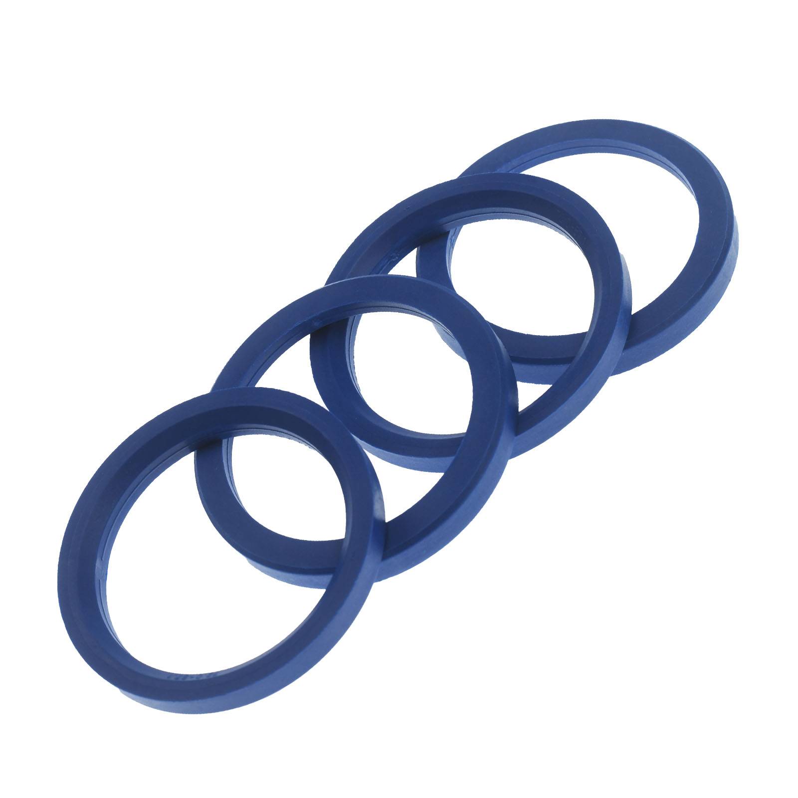 4x BRANDT Zentrierringe 72,0 x 57,1 mm Blau Radnabe Felgen Ringe + 1x Reifen Kreide Fett Stift