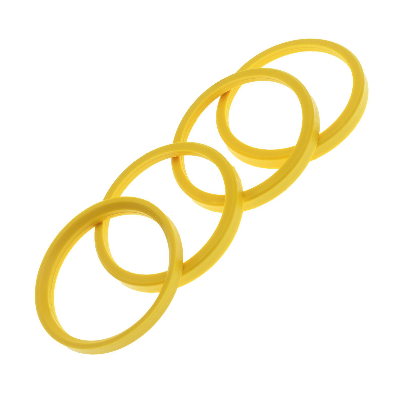 4x BRANDT Zentrierringe 76,0 x 65,1 mm Hellgelb Radnabe Felgen Ringe