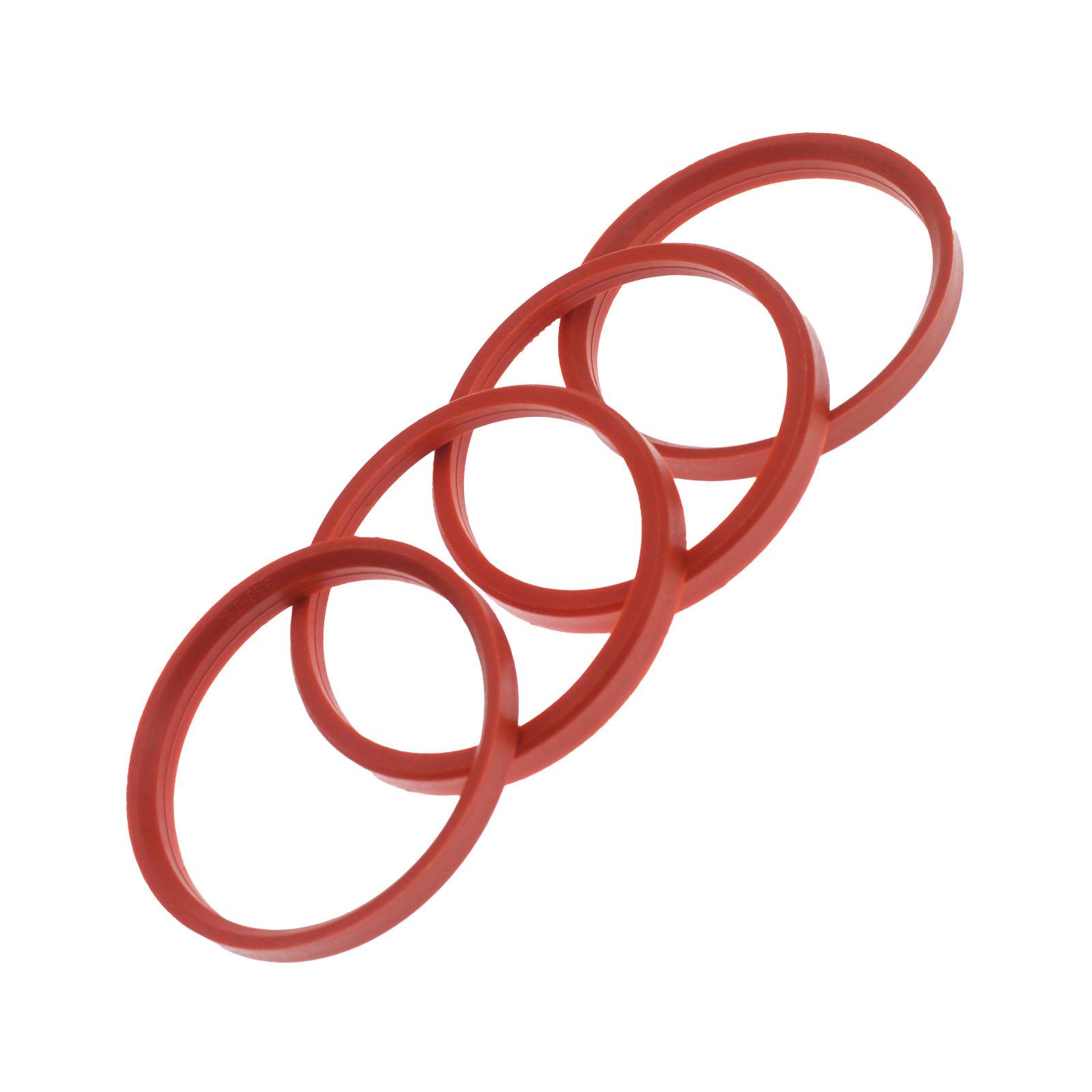 4x BRANDT Zentrierringe 76,0 x 66,6 mm Orange Radnabe Felgen Ringe