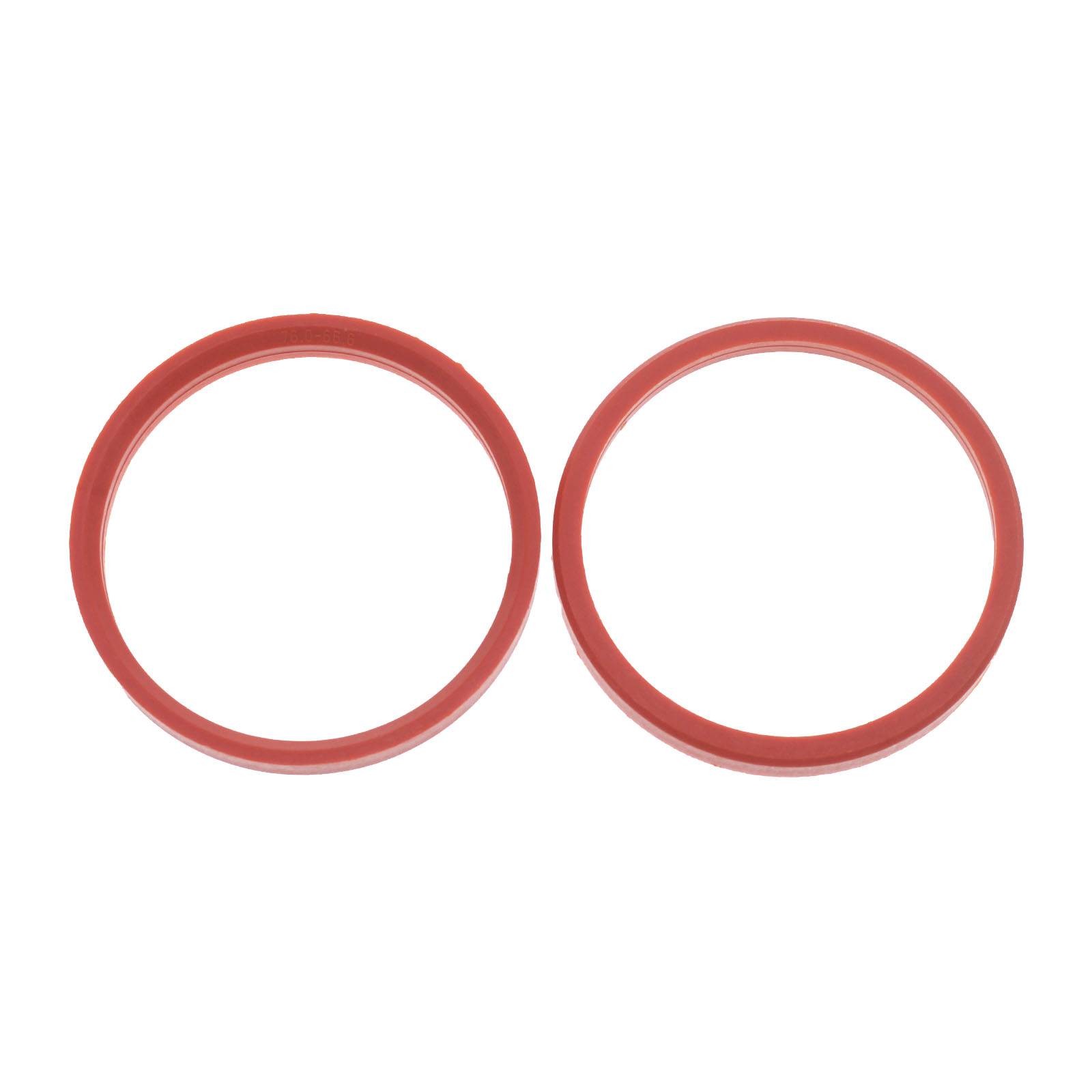 4x BRANDT Zentrierringe 76,0 x 66,6 mm Orange Radnabe Felgen Ringe + 1x Reifen Kreide Fett Stift