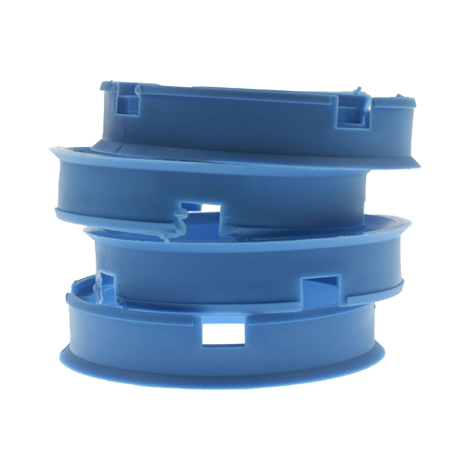 4x BRANDT Zentrierringe 72,6 x 64,2 mm Hellblau Radnabe Felgen Ringe + 1x Reifen Kreide Fett Stift