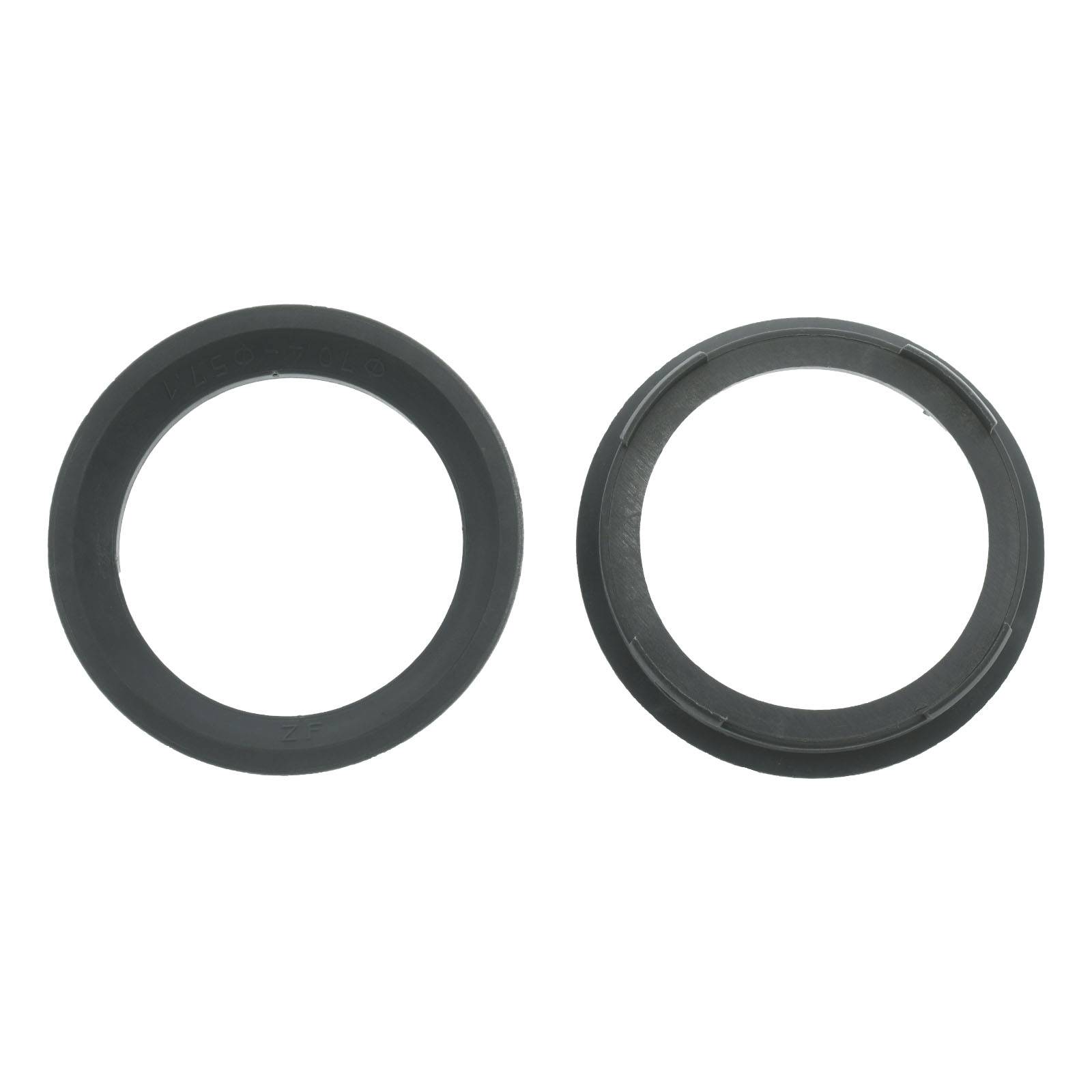 4x BRANDT Zentrierringe 70,4 x 57,1 mm Dunkelgrau Radnabe Felgen Ringe