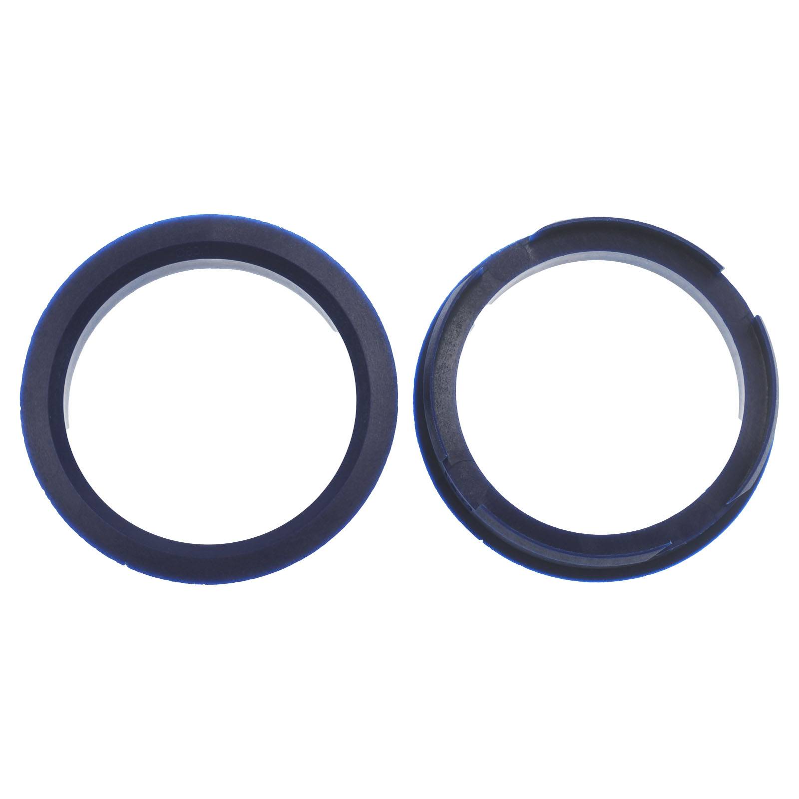 4x BRANDT Zentrierringe 72,6 x 60,1 mm Dunkelblau Radnabe Felgen Ringe + 1x Reifen Kreide Fett Stift