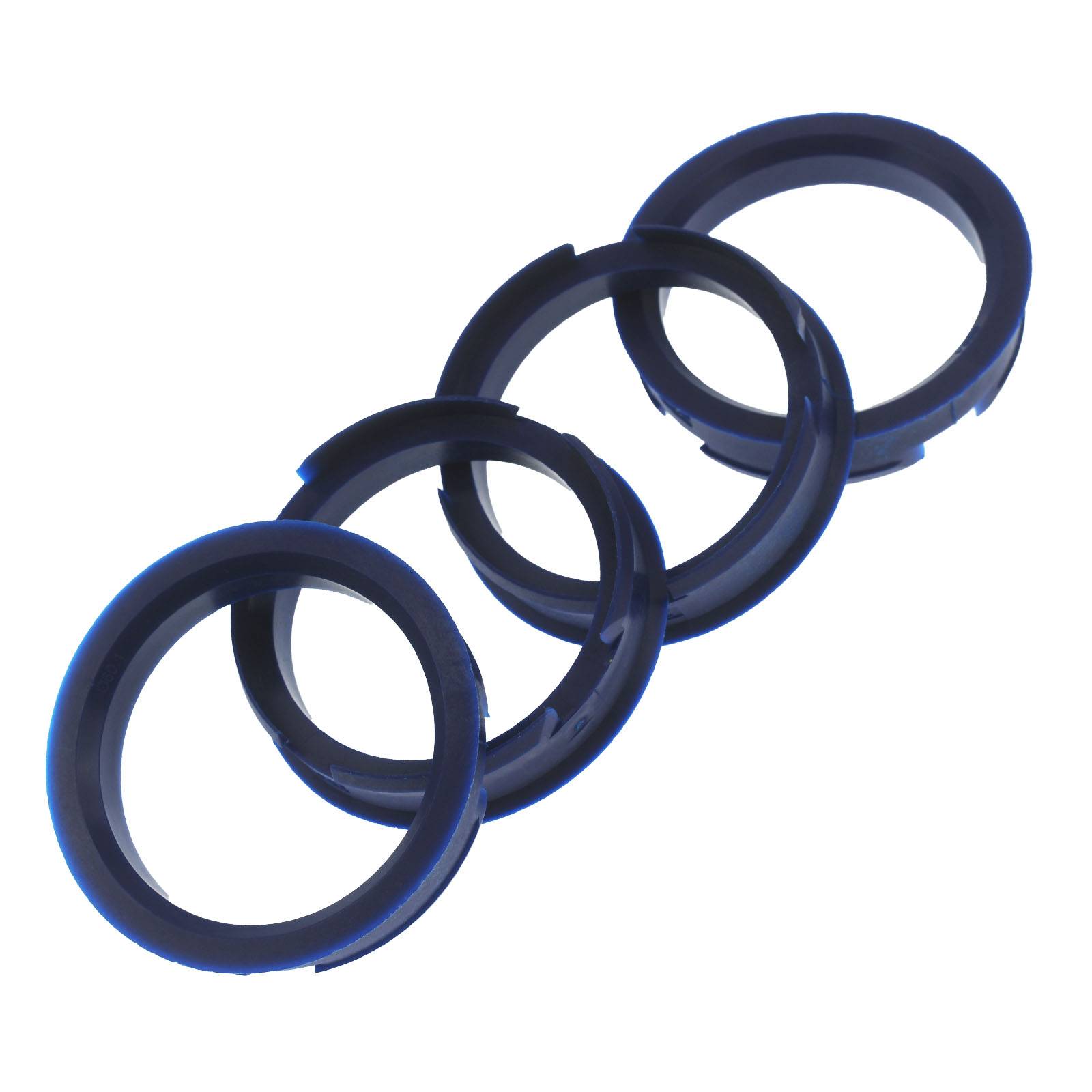 4x BRANDT Zentrierringe 72,6 x 60,1 mm Dunkelblau Radnabe Felgen Ringe + 1x Reifen Kreide Fett Stift