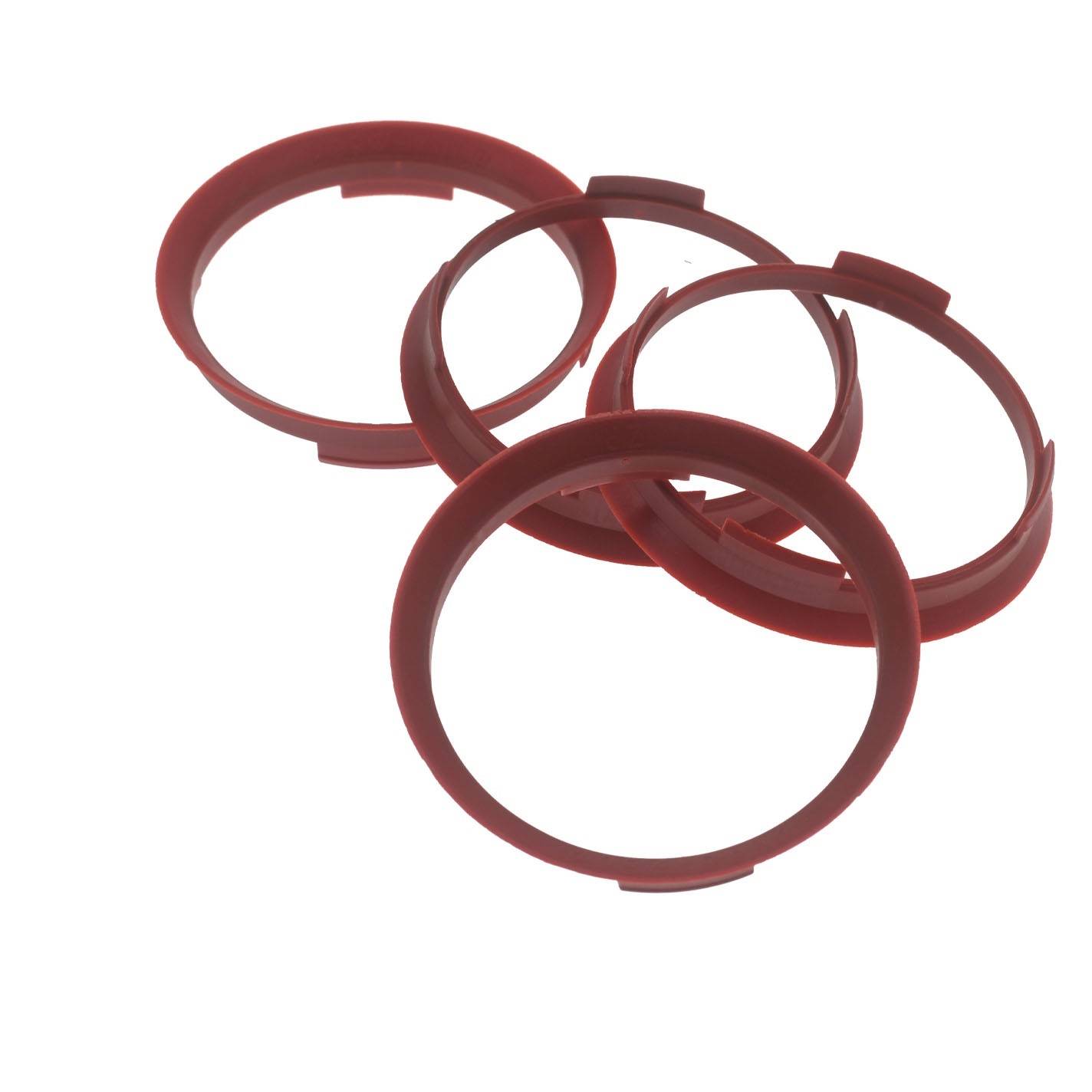 4x BRANDT Zentrierringe 70,4 x 66,1 mm rot Radnabe Felgen Ringe