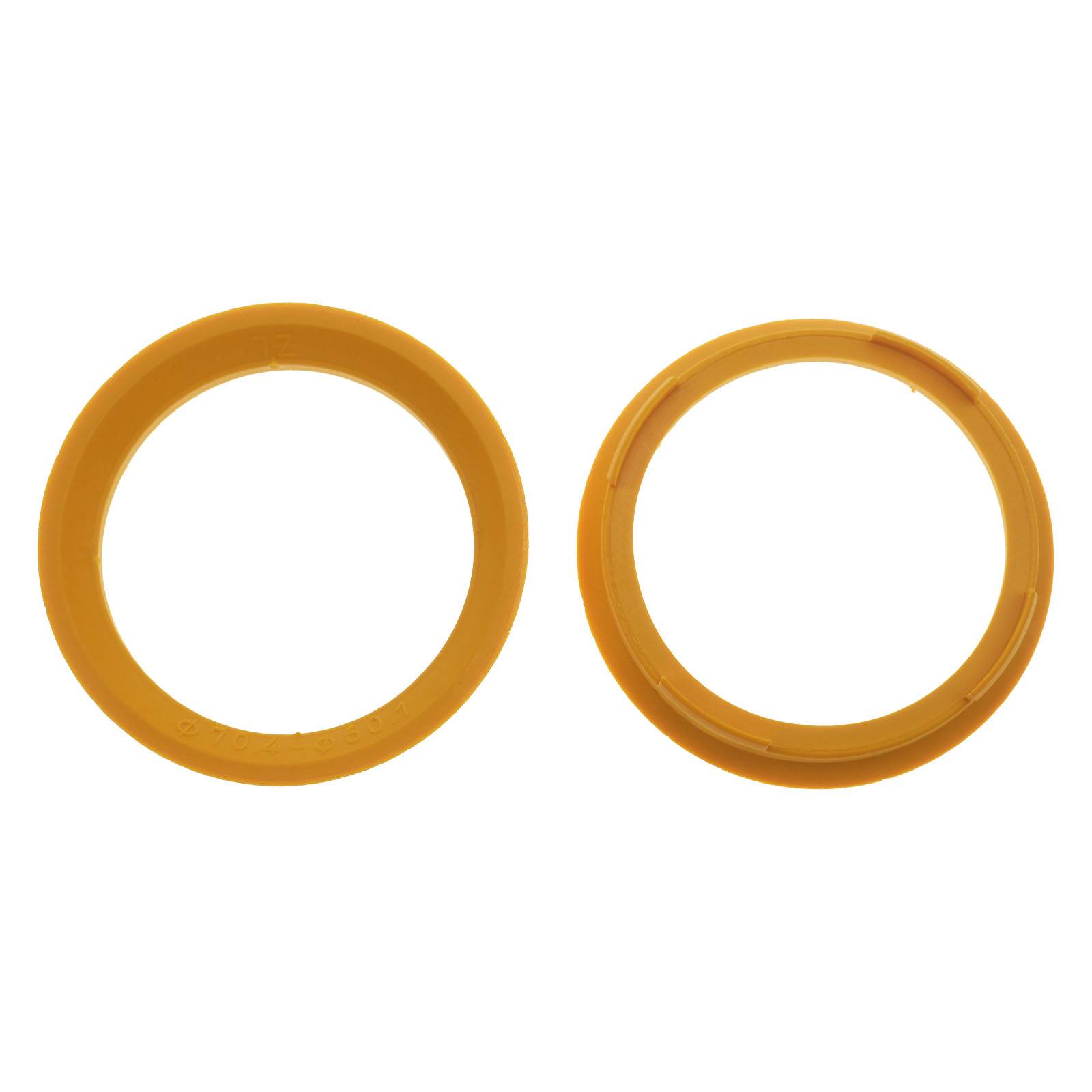4x BRANDT Zentrierringe 70,4 x 60,1 mm Gelb Radnabe Felgen Ringe