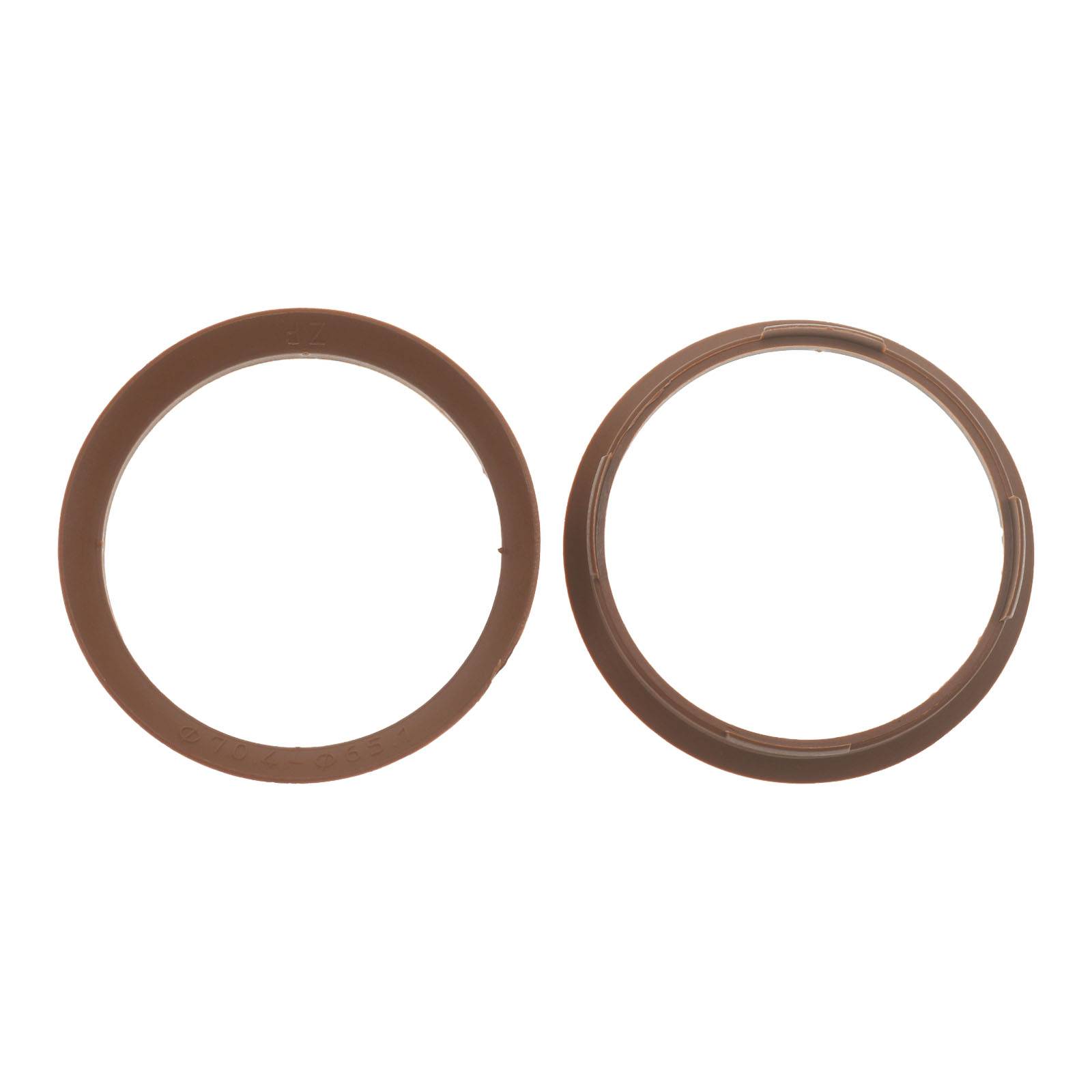 4x BRANDT Zentrierringe 70,4 x 65,1 mm Hellbraun Radnabe Felgen Ringe