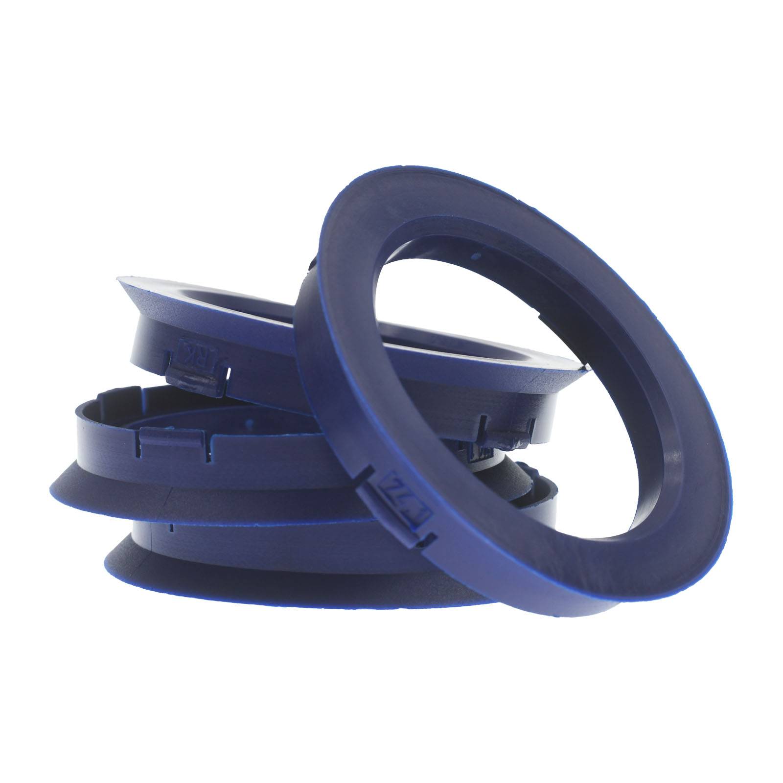 4x BRANDT Zentrierringe 74,1 x 58,1 mm Dunkelblau Radnabe Felgen Ringe + 1x Reifen Kreide Fett Stift