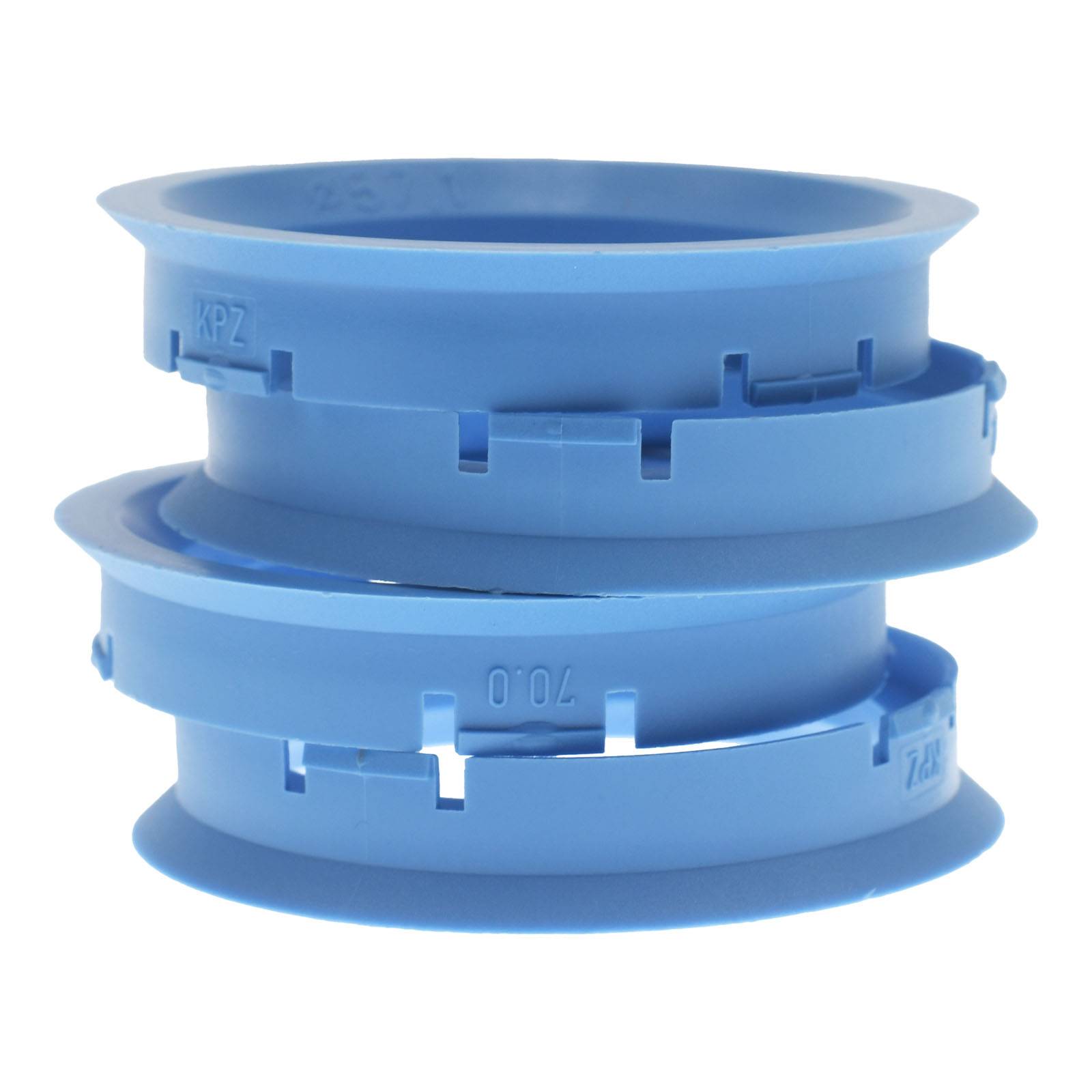 4x BRANDT Zentrierringe 70,0 x 57,1 mm Hellblau Radnabe Felgen Ringe