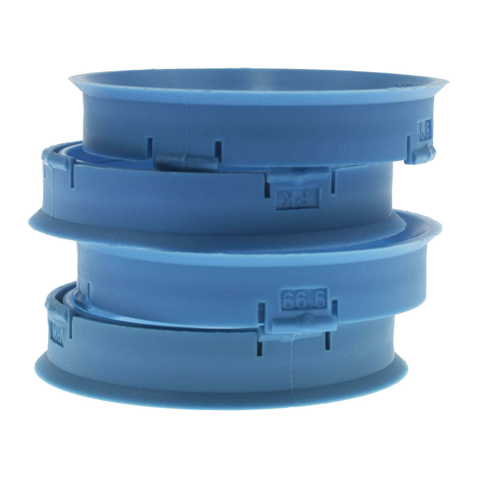 4x BRANDT Zentrierringe 66,6 x 56,6 mm Hellblau Radnabe Felgen Ringe