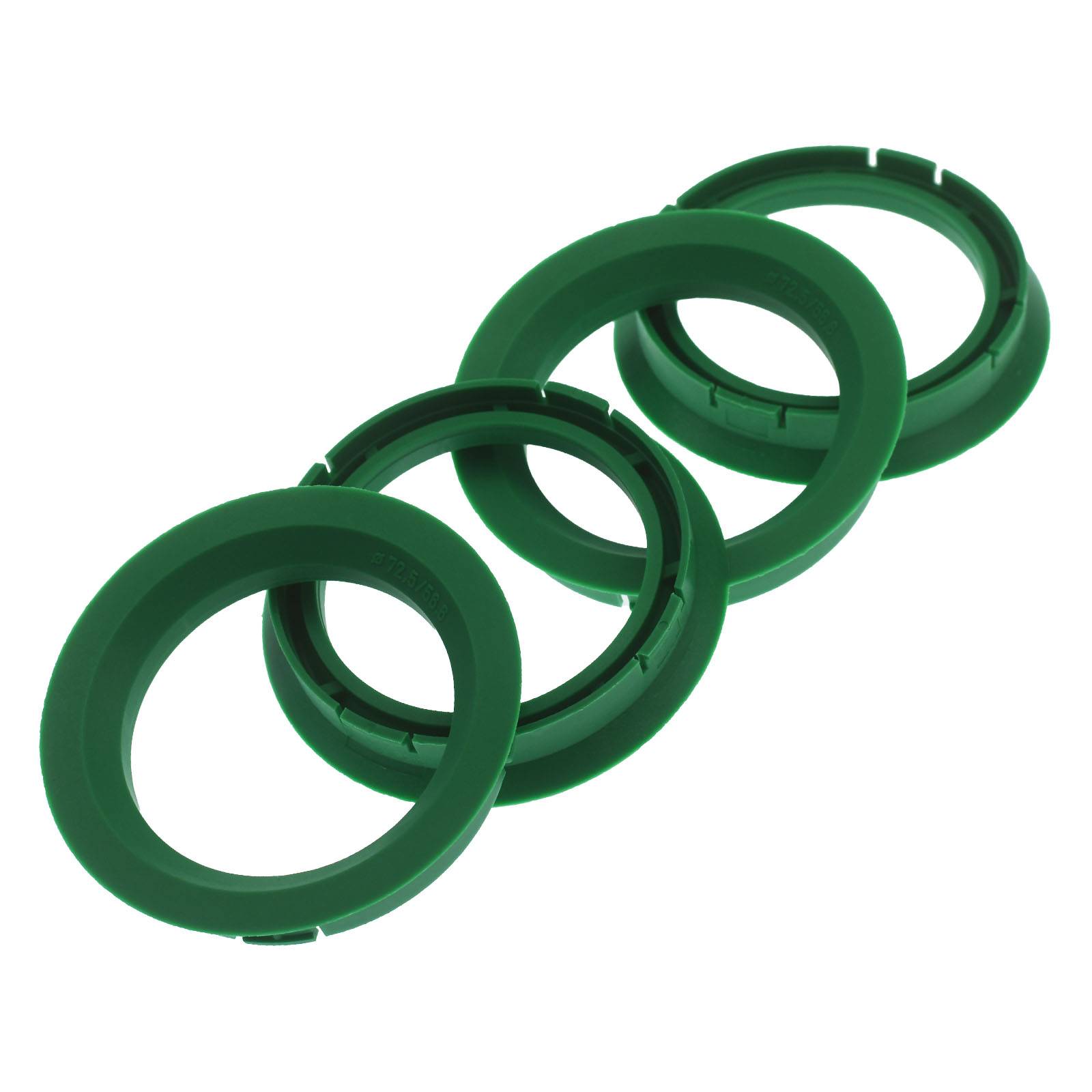 4x BRANDT Zentrierringe 72,5 x 56,6 mm Grün Radnabe Felgen Ringe