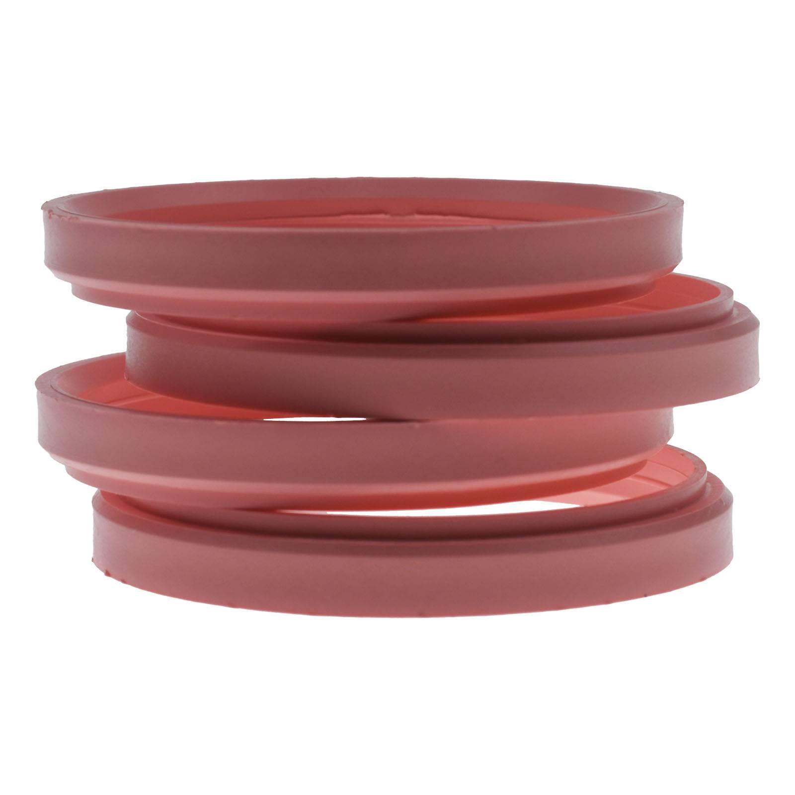 4x BRANDT Zentrierringe 76,0 x 66,5 mm Rosa Radnabe Felgen Ringe + 1x Reifen Kreide Fett Stift