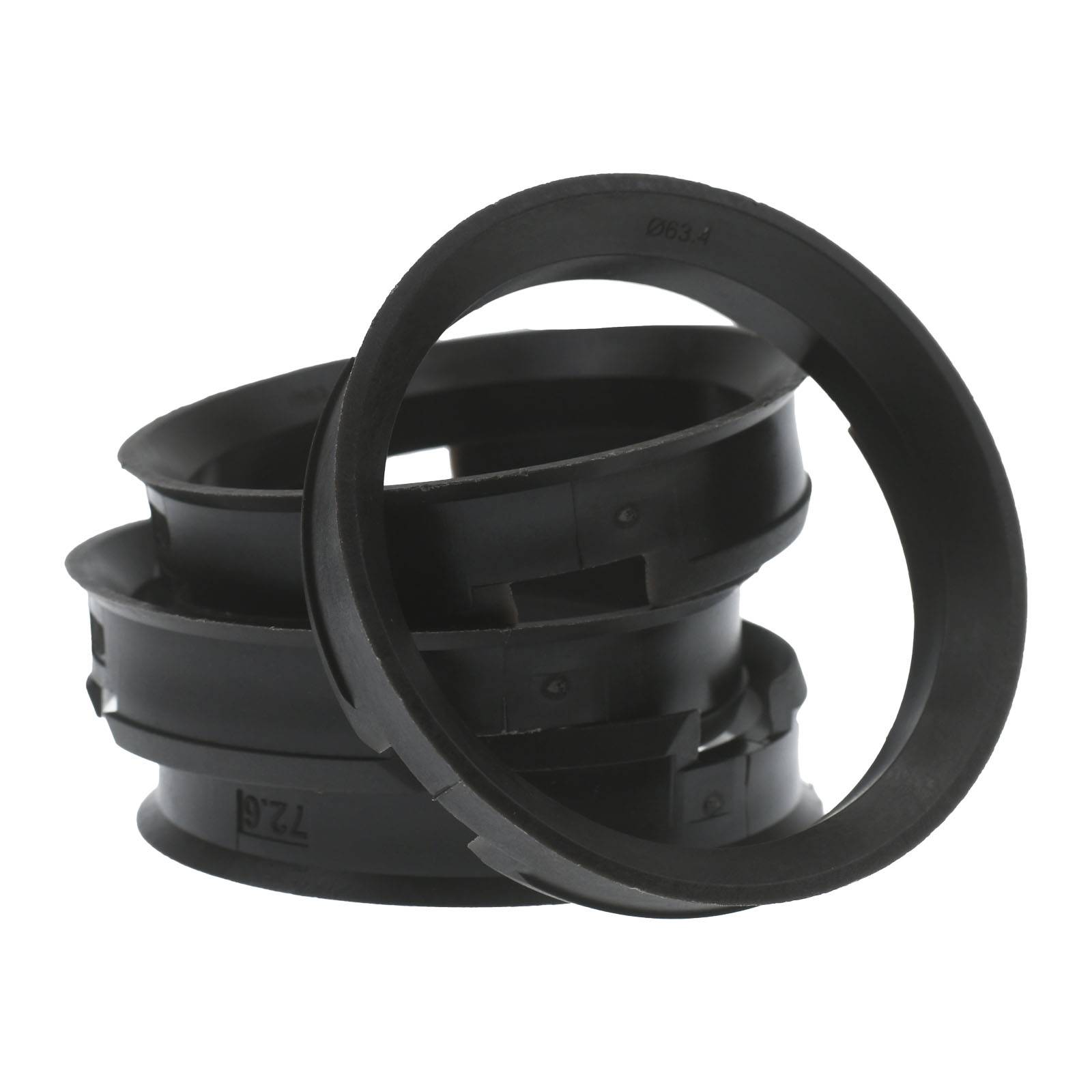 4x BRANDT Zentrierringe 72,6 x 63,4 mm Dunkelbraun Radnabe Felgen Ringe