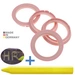 4x BRANDT Zentrierringe 74,1 x 60,1 mm Rosa Radnabe Felgen Ringe + 1x Reifen Kreide Fett Stift 4x BRANDT Zentrierringe 74,1 x 60,1 mm Rosa Radnabe Felgen Ringe + 1x Reifen Kreide Fett Stift