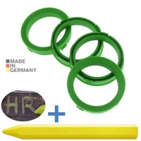 4x BRANDT Zentrierringe 73,1 x 58,6 mm Hellgrün Radnabe Felgen Ringe + 1x Reifen Kreide Fett Stift 4x BRANDT Zentrierringe 73,1 x 58,6 mm Hellgrün Radnabe Felgen Ringe + 1x Reifen Kreide Fett Stift