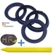 4x BRANDT Zentrierringe 74,1 x 58,1 mm Dunkelblau Radnabe Felgen Ringe + 1x Reifen Kreide Fett Stift 4x BRANDT Zentrierringe 74,1 x 58,1 mm Dunkelblau Radnabe Felgen Ringe + 1x Reifen Kreide Fett Stift